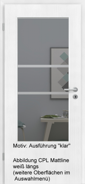 Tür mit Glasmotiv Sand 41 auf grauem Glas