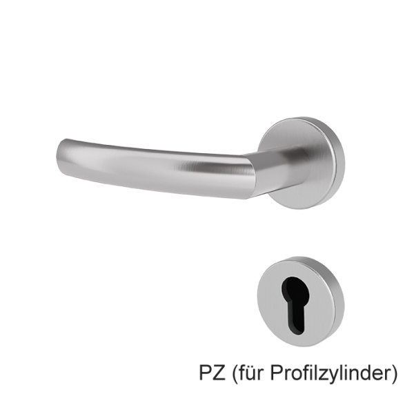 Türgriff LARA Edelstahl mit runden Rosetten