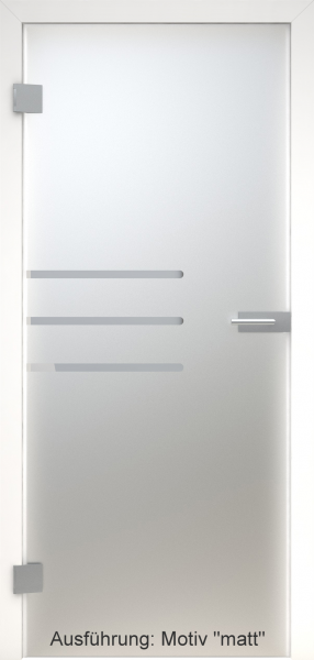 Ganzglastür mit Glasmotiv SAND 28