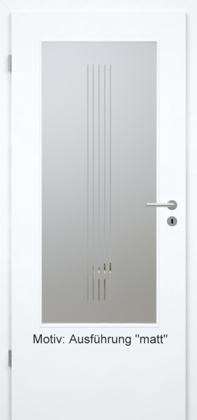 Tür mit Glasmotiv Sand 3 auf weißem Glas