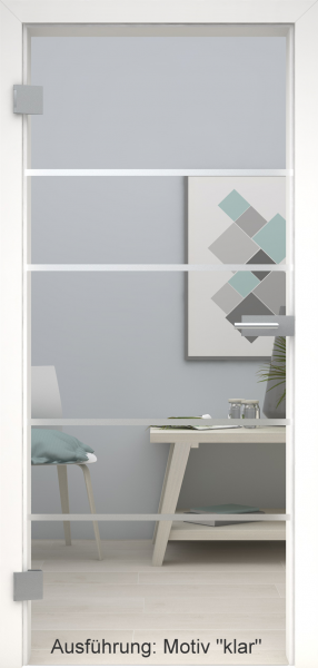 Ganzglastür mit Glasmotiv SAND 29