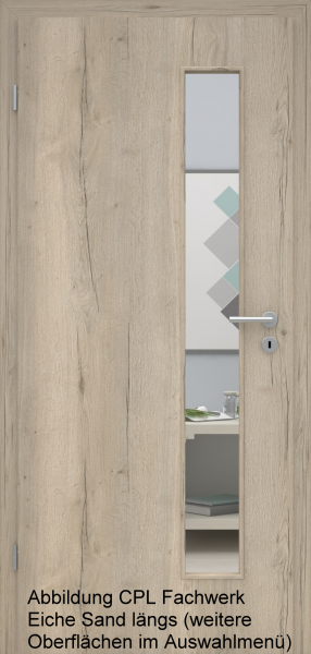 Tür Designkante mit Lichtausschnitt LA008/DS