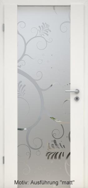 Holzglastür mit Glasmotiv Sand 38
