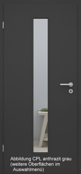 Tür Designkante mit Lichtausschnitt LA008/M