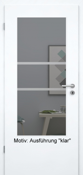 Tür mit Glasmotiv Sand 41 auf grauem Glas