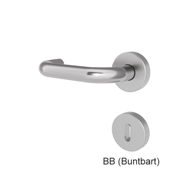 Türgriff BORKUM Edelstahl mit runden Rosetten