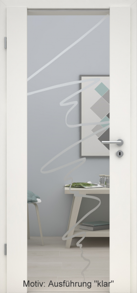Holzglastür mit Glasmotiv Sand 36