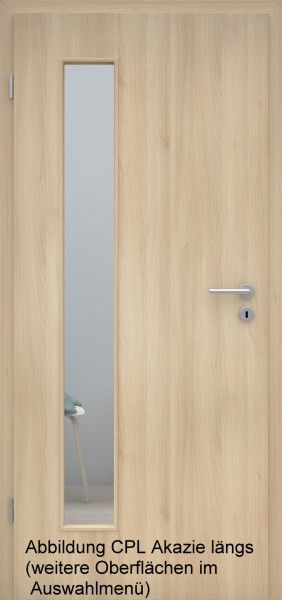 Tür Designkante mit Lichtausschnitt LA008/BS