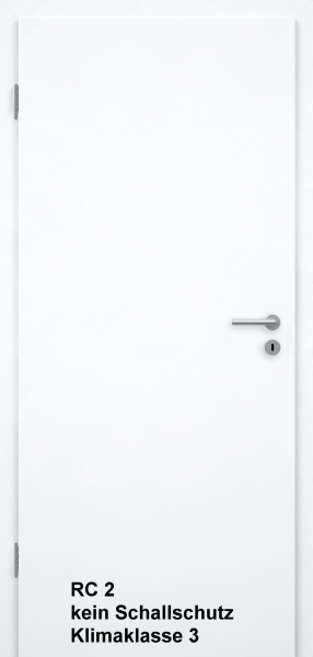 Einbruchhemmende Tür RC2 mit Designkante / ohne Schallschutz