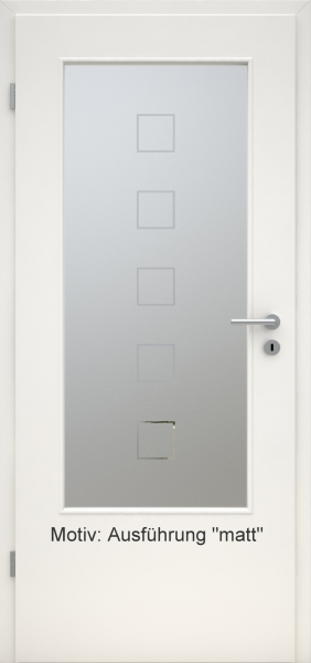 Tür mit Glasmotiv Sand 12 auf weißem Glas