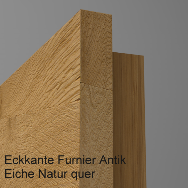 Tür Furnier ANTIK mit Glasmotiv Sand 48 auf weißem Glas