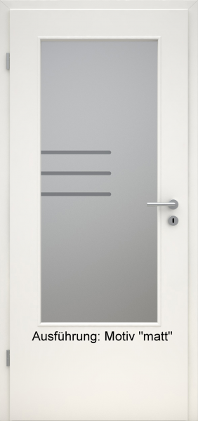 Tür mit Glasmotiv Sand 28 auf grauem Glas
