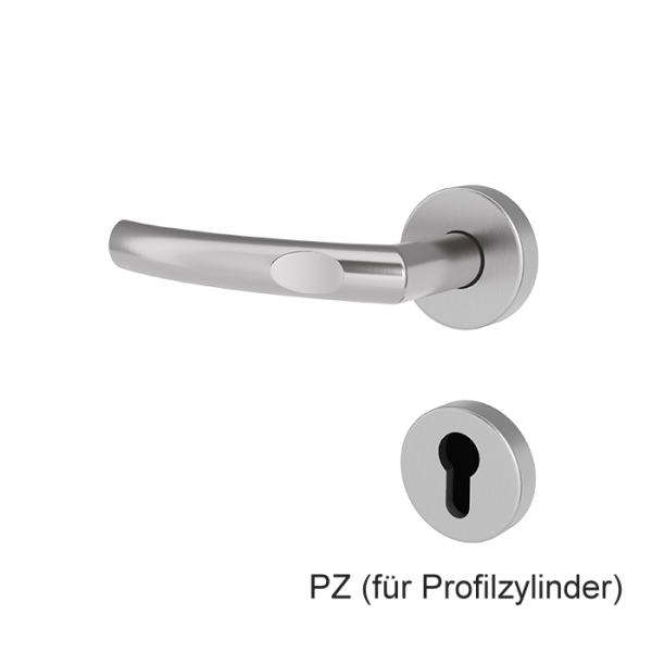 Türgriff ILSA Edelstahl mit runden Rosetten