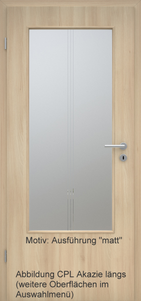 Tür mit Glasmotiv Sand 82 auf weißem Glas