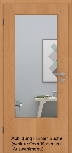 Tür Eckkante mit Lichtausschnitt LA DIN