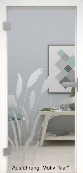 Ganzglastür mit Glasmotiv SAND 92