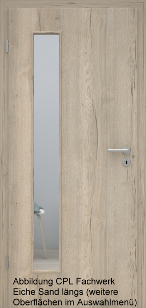 Tür Designkante mit Lichtausschnitt LA008/BS