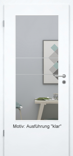 Tür mit Glasmotiv Sand 21 auf weißem Glas