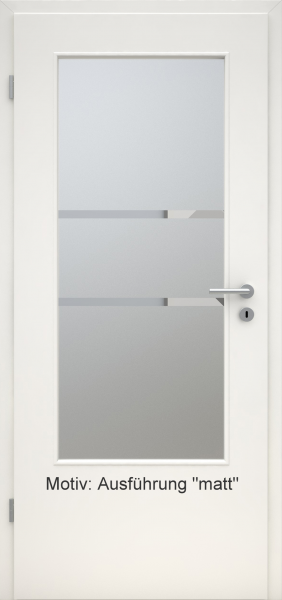 Tür mit Glasmotiv Sand 41 auf weißem Glas