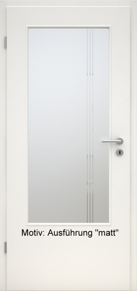 Tür mit Glasmotiv Sand 96 auf weißem Glas