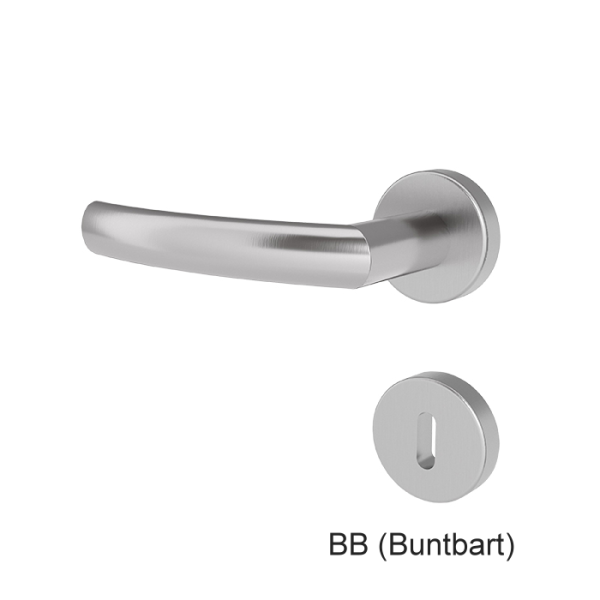 Türgriff LARA Edelstahl mit runden Rosetten