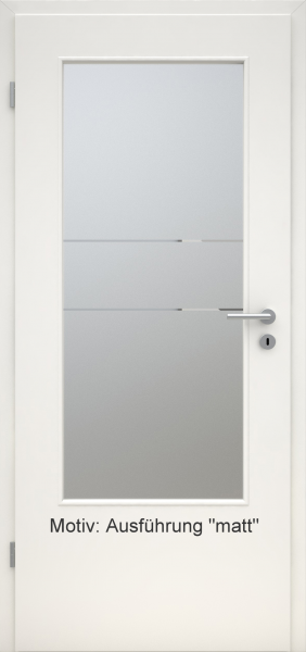 Tür mit Glasmotiv Sand 21 auf weißem Glas