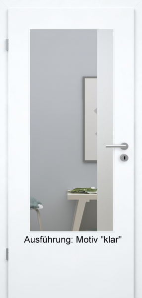 Tür mit Glasmotiv Sand 95 auf weißem Glas