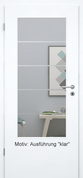 Tür mit Glasmotiv Sand 18 auf weißem Glas