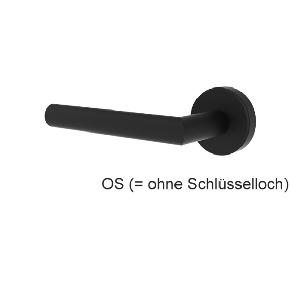 Türgriff JANA mattschwarz mit runden Rosetten