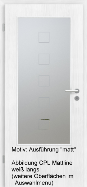 Tür mit Glasmotiv Sand 12 auf weißem Glas