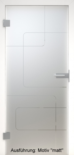 Ganzglastür mit Glasmotiv SAND 91