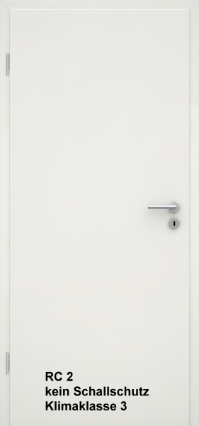 Einbruchhemmende Tür RC2 mit Designkante / ohne Schallschutz