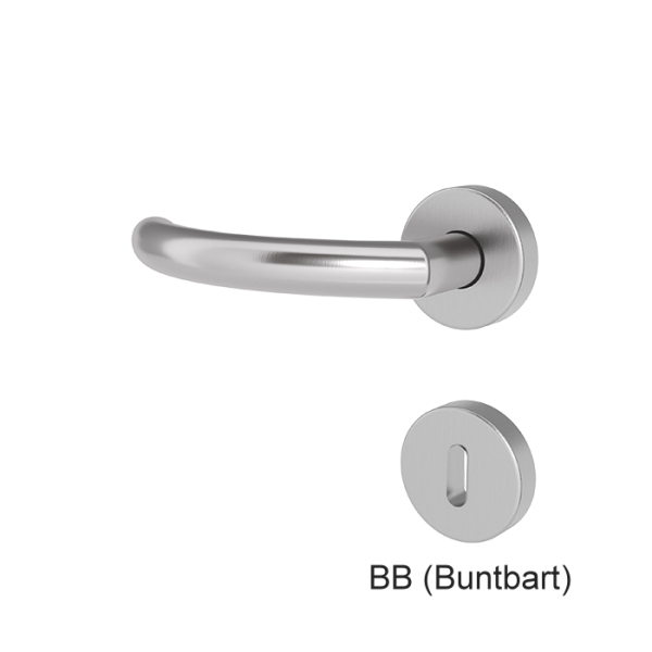 Türgriff LANGEOOG Edelstahl mit runden Rosetten