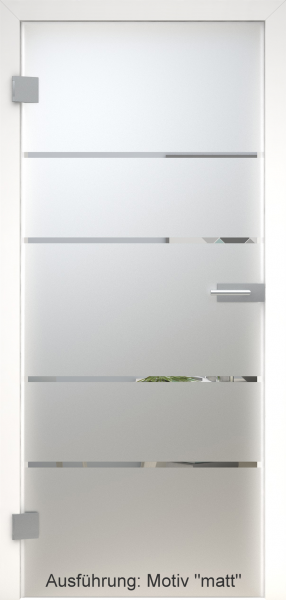 Ganzglastür mit Glasmotiv SAND 29