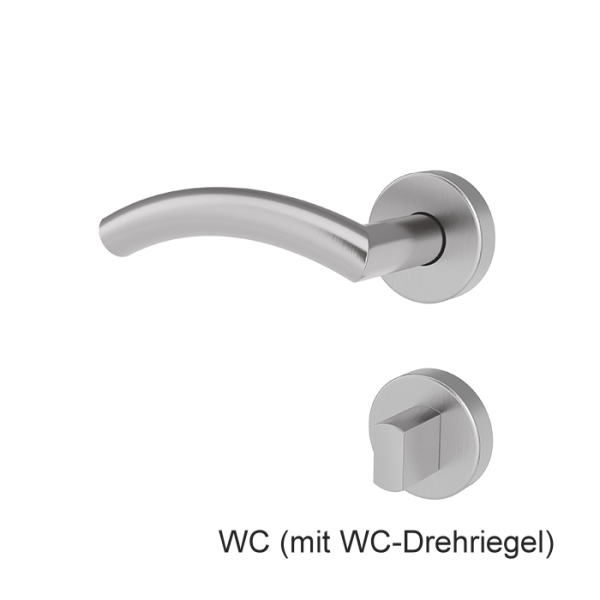 Türgriff HELGOLAND Edelstahl mit runden Rosetten