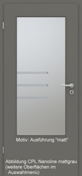 Tür mit Glasmotiv Sand 28 auf weißem Glas