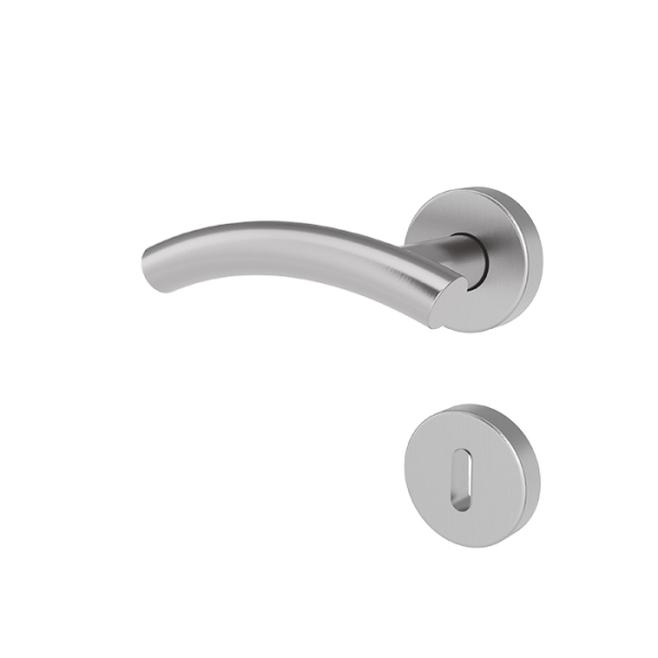 Türgriff SYLT Edelstahl mit runden Rosetten