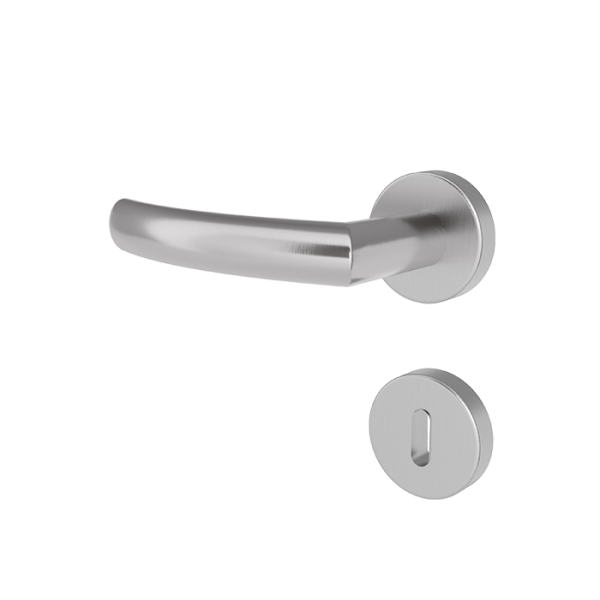 Türgriff AMELAND Edelstahl mit runden Rosetten