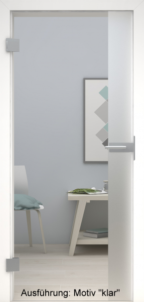 Ganzglastür mit Glasmotiv SAND 95