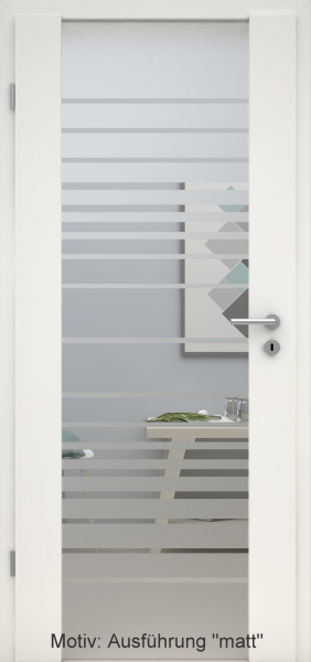 Holzglastür mit Glasmotiv Sand 17