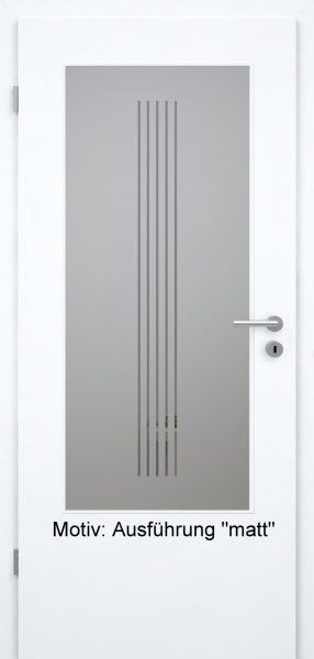 Tür mit Glasmotiv Sand 3 auf grauem Glas