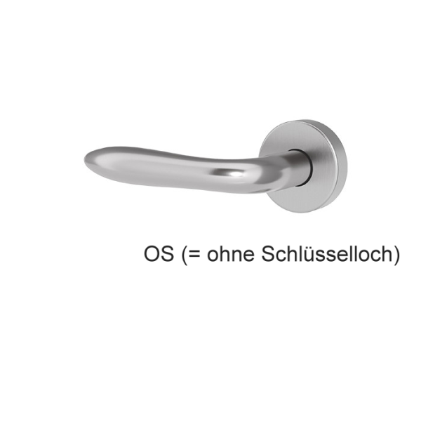Türgriff NORDERNEY Edelstahl mit runden Rosetten