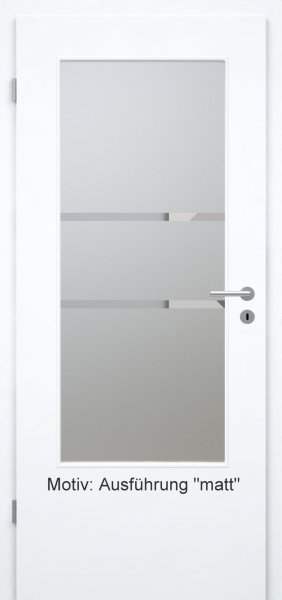 Tür mit Glasmotiv Sand 41 auf weißem Glas