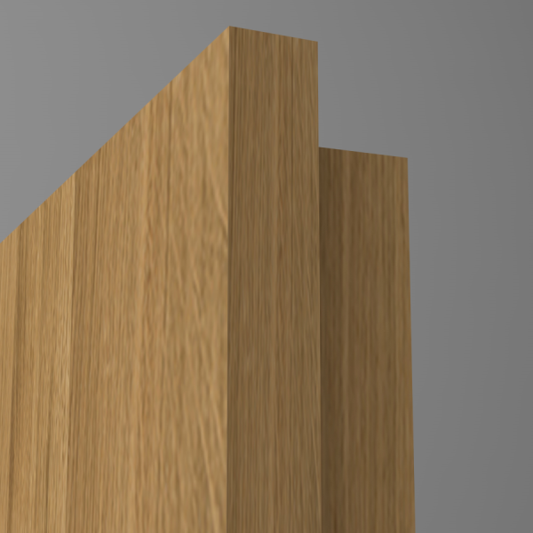 Tür Furnier PLANKENEICHE Natur matt-lackiert **längs**