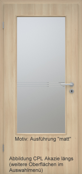 Tür mit Glasmotiv Sand 81 auf weißem Glas