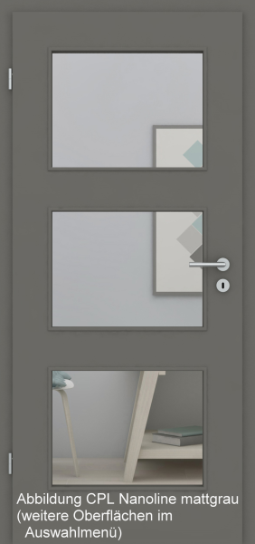 Tür Designkante mit Lichtausschnitt LA003