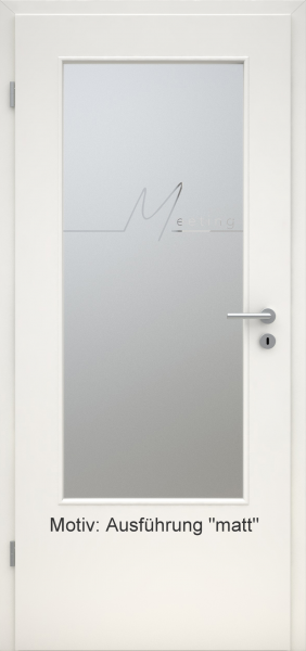 Tür mit Glasmotiv Sand 83 auf weißem Glas