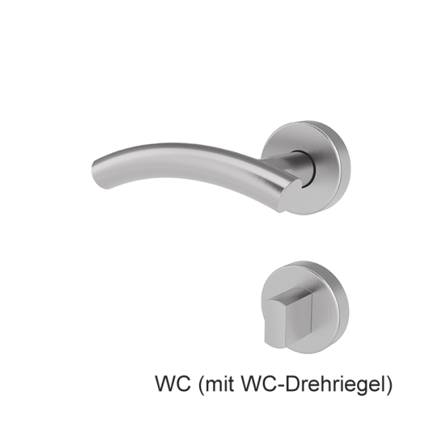 Türgriff SYLT Edelstahl mit runden Rosetten