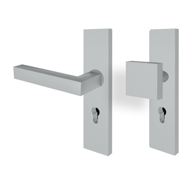 Schutzbeschlag SAMOS Edelstahl / Langschild eckig