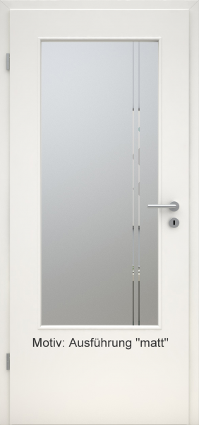 Tür mit Glasmotiv Sand 23 auf weißem Glas